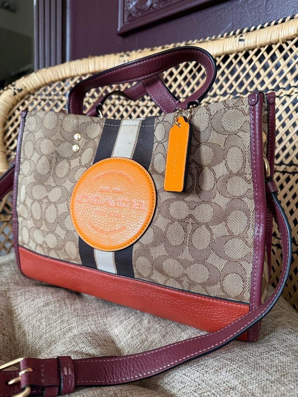 Coach Dempsey Carryall Signature Canvas Varsity Stripe